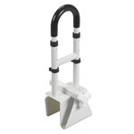 POIGNEE DE BAIN METAL BLANC HAUT REGLABLE