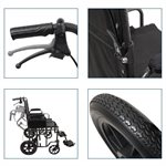 FAUTEUIL DE TRANSPORT BARIATRIQUE 22" CAP. 450 LB