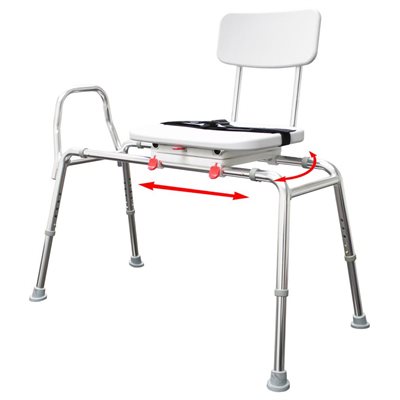 BANC DE TRANSFERT COULISSANT & PIVOTANT 300LB EXTRA LONG