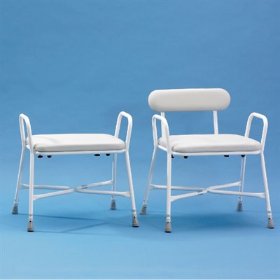 CHAISE DE DOUCHE BARIATRIQUE AVEC DOSSIER REMBOURRE