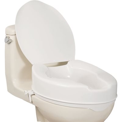 ELEVATION DE TOILETTE 4" POUR TOILETTE ALLONGEE & COUVERCLE