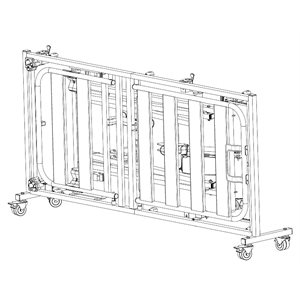 CHARIOT DE TRANSPORT SUR CHAMP HORIZONTAL PR LIT SOTEC