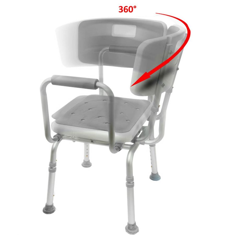 CHAISE DE DOUCHE PIVOTANTE